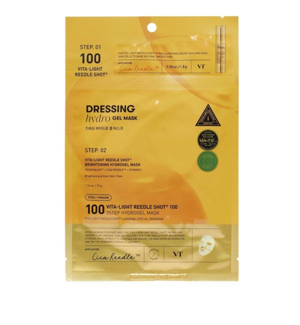 VT COSMETICS VITA-LIGHT REEDLE SHOT 100 2STEP HYDROGEL MASK 1ea