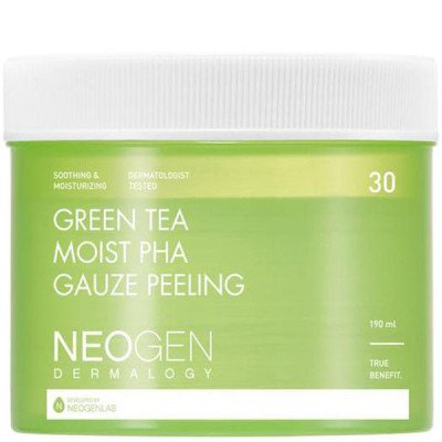 NEOGEN DERMALOGY GREEN TEA MOIST PHA GAUZE PEELING 30pcs/190ml